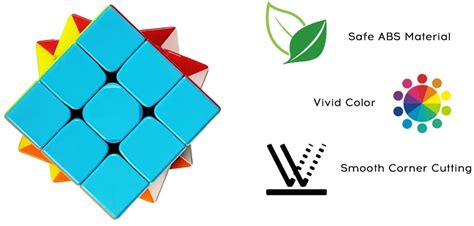 Toyshine QIYI 3x3 stickerless Speed Magic Cube Puzzle - Mix