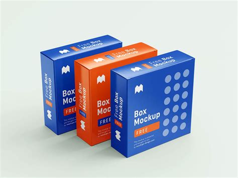 Free Packaging Box Mockup PSD Set (6 PSD Templates) - Good Mockups