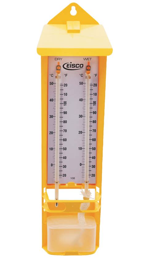 Wet-Dry Bulb Hygrometer, Wall Mounted Thermometers - Eisco Labs ...