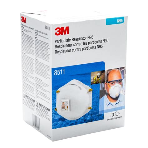 3M N95 - 8511 particulate respirator - 10 per box - CoverallsDirect ...