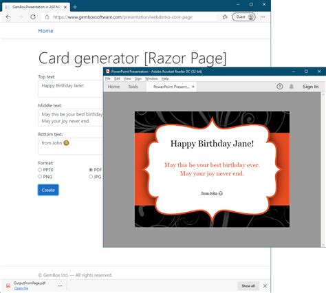 Upload PDF ASP.NET Core 的图像结果