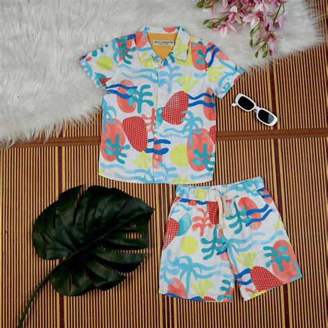 Buy Multi Colour Print 2 Piece Dress Boy Online