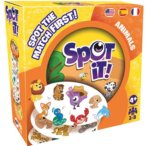 Spot it! Animals (Eco sleeve) Family Card Game for Ages 4 and up, from ...