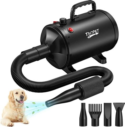 Amazon.com: Dog Dryer High Velocity Dog Hair Dryer with 4 Nozzles 5.2HP ...