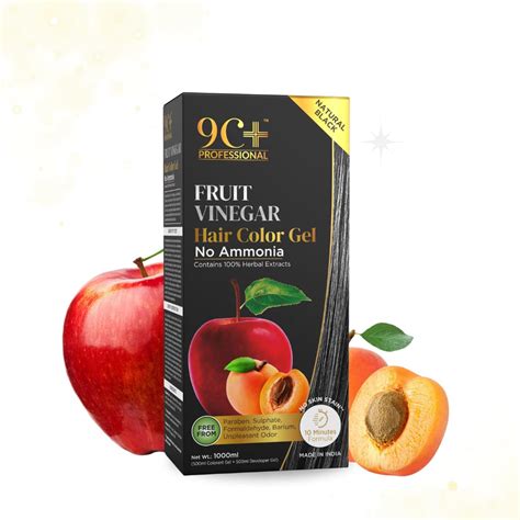 9C+ Professional Fruit Vinegar Hair Color Gel with 100% Herbal Extracts ...