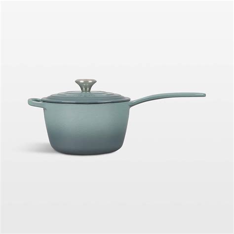 Le Creuset Signature 2.25-Qt. Sea Salt Blue Enameled Cast Iron Saucepan ...