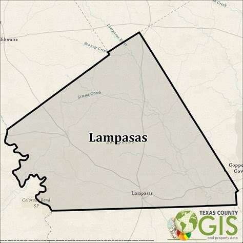 Lampasas County GIS Shapefile and Property Data - Texas County GIS Data