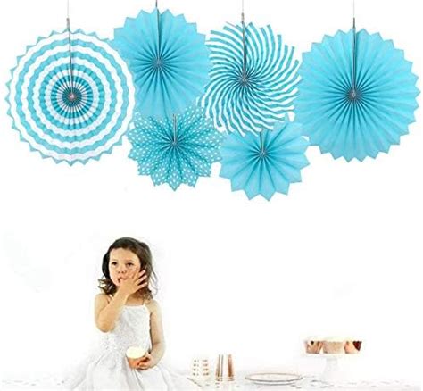 Buy Party Propz Paper Fans Decoration Set- 8 Pcs Pack | Golden Paper ...