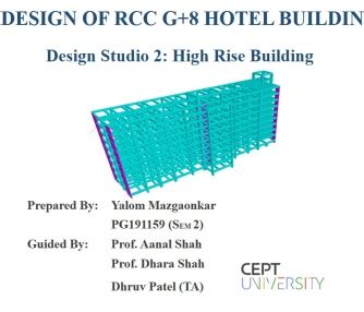 DESIGN OF RCC G+8 HOTEL BUILDING | CEPT - Portfolio