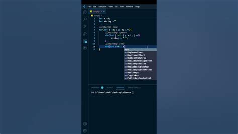 Pattern Printing in JavaScript 的图像结果