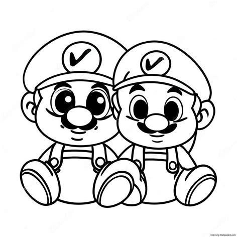 Baby Mario And Luigi Coloring Page (64383-50941)