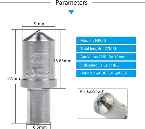Diamond Rockwell HRC-3 Indenter for Hardness Tester Diamond Indenter ...