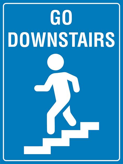 Go Downstairs Sign – New Signs