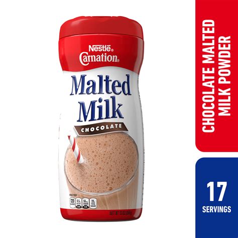 Nestle Carnation Chocolate Malted Milk Powder Mix, 13 oz, Can, Instant ...