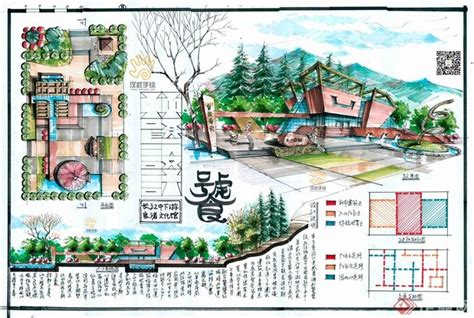 别墅景观建筑手绘快题模版-别墅设计住宅景观-设计师图库