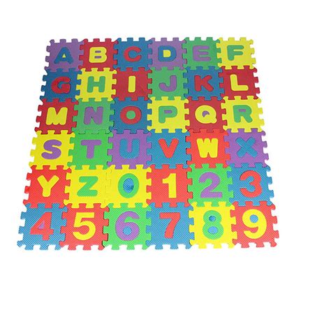 Baby Foam Play Mat (36-Piece Set),Interlocking Alphabet and Numbers ...
