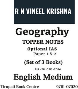 TOPPER NOTES Geography Optional IAS Mains Handwritten Class Notes Paper ...