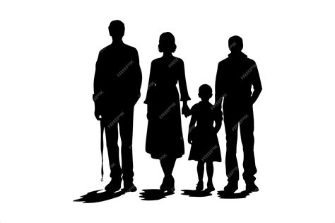 Elegant Family Silhouettes for Creative Projects Stunning Silhouettes of Families | Premium AI ...