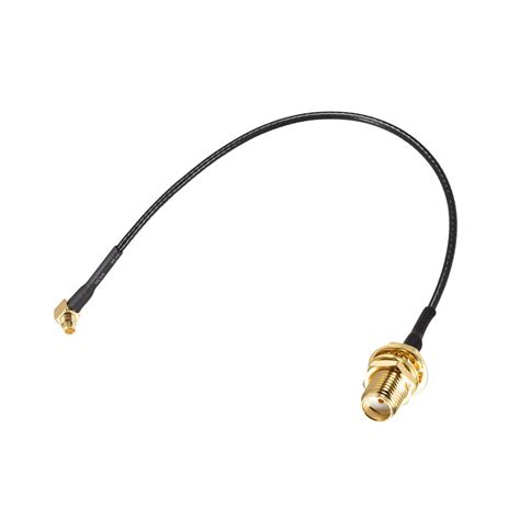 uxcell MMCX Male Right Angle to SMA Female Bulkhead,Pigtail Antenna ...