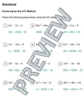 Image result for AC Method Math
