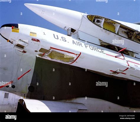 A close-up view of an antenna choke installed on an AGM-86 air-launched ...