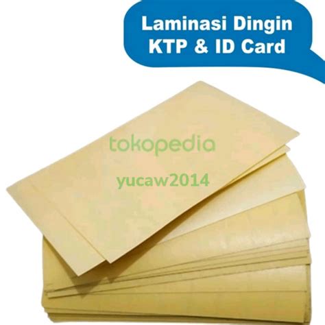 Jual STIKER LAMINASI DINGIN GLOSSY BUAT ID CARD/KARTU NUPTK / BOLAK ...