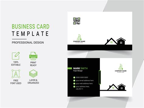 Free Real Estate Business Card Template 的图像结果