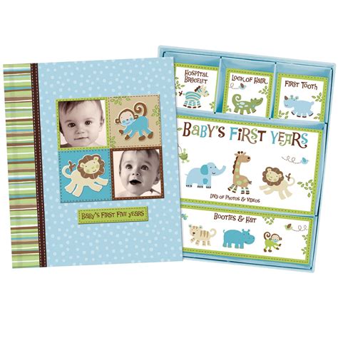 Baby Boy Memory Book Hardcover Record Babys First Five Years Diary ...