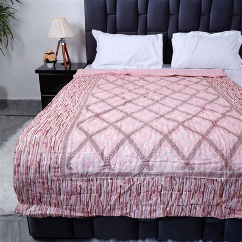 Buy Soft & Cozy Hand Block Print Mulmul Cotton Single Bed Quilt Online ...