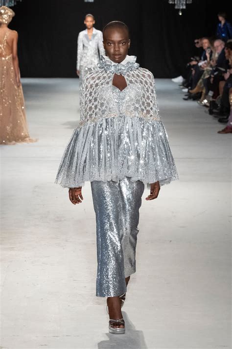 Hand Embroidered Silver Lining Cape With Sequinned Bustier and Trouser ...