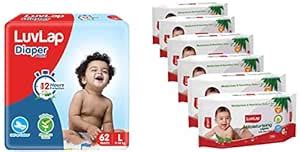 Buy LuvLap Baby Diaper Pants L Size, with Aloe Vera Lotion for rash ...