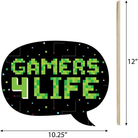 Big Dot of Happiness Pixel Video Game Party Photo Booth Props Kit - 10 ...