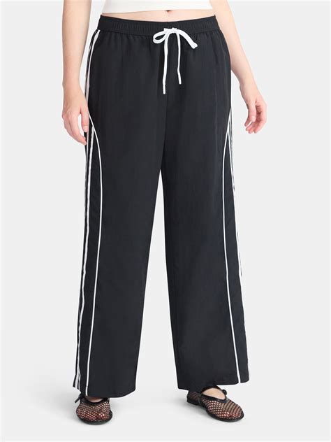 No Boundaries Track Pants with Side Stripes, Women’s - Walmart.com