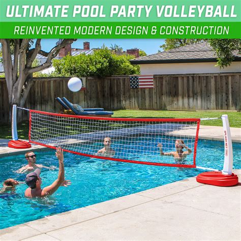 GoSports Splash Net PRO Pool Volleyball Net - Red | GoFloats.com ...