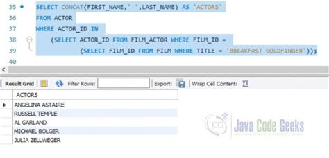 Nested Subqueries SQL 的图像结果