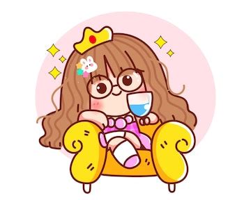 Cute queen girl sitting on the throne like princess success woman ...
