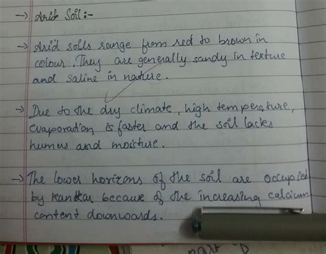 four features of arid soil. - Brainly.in