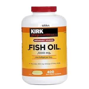 AKKN K.irkland Fish Oil 1000mg Omega 3, 400 Softgels : Amazon.in ...