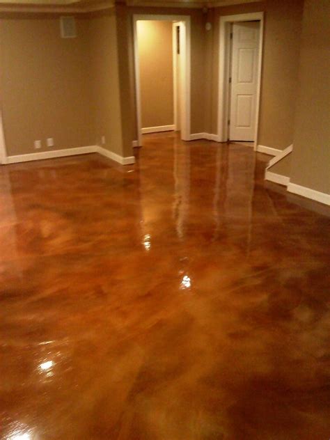 Acid Concrete stained floor. Great alternative to wood flooring ...