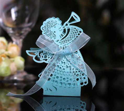 Set de 30 cutii pentru botez/nunta Azexcy, hartie, roz, 4,5 x 4,5 x 3 ...