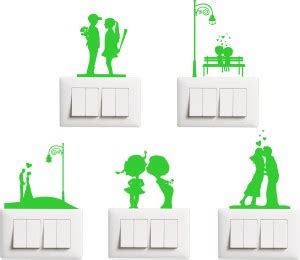 Sticker Hub 10 cm Night Glow Switch Board Sticker- Radium Glow in The ...