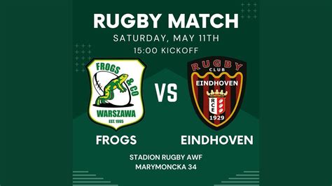 Warsaw Frogs v Rugby Club Eindhoven , Stadion Rugby AWF Marymoncka 34 ...