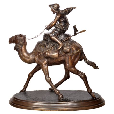 Large Antique Vienna Bronze Orientalist Camel Rider Statue Sculpture ...