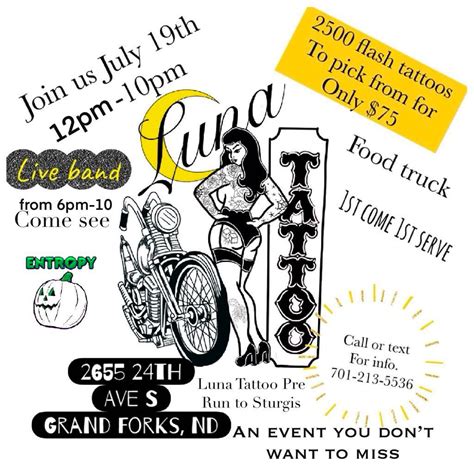Luna Tattoos 1st annual Pre Sturgis Rally Event , 2655 24th Ave S ...