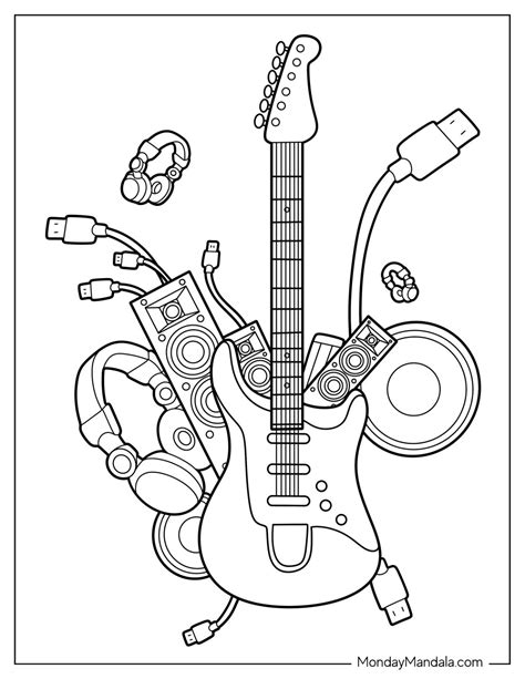20 Music Coloring Pages (Free PDF Printables)