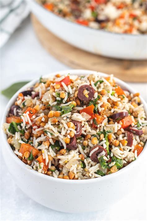Mediterranean Rice and Lentils - Easy One-Pan Recipe!