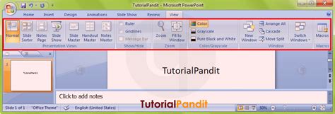 Rezultat imagine pentru PowerPoint View Tab