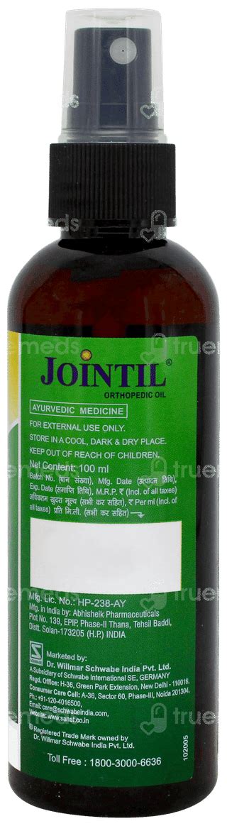 Jointil Oil 100 Ml - Uses, Side Effects, Dosage, Price | Truemeds