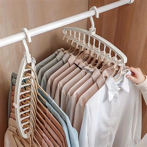 1pc Multi Hole Clothes Hanger, Multifunctional Folding Clothes Drying ...