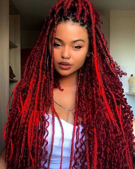 Red Box Braids: 25 Fabulous Hairstyle Ideas